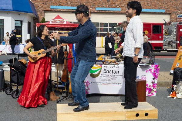 People dancing at the Open Streets Allston-Brighton festival
